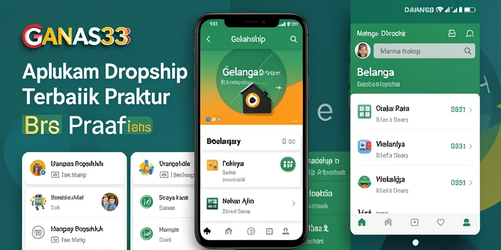 Antarmuka aplikasi GANAS33 yang intuitif untuk fungsi Dropship.