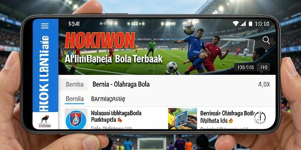 Antarmuka HOKIWON dengan berita olahraga bola yang menarik.