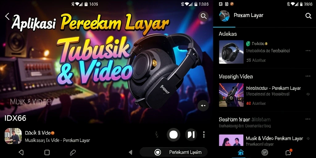 Tampilan antarmuka IDX66 untuk perekaman layar yang mudah.