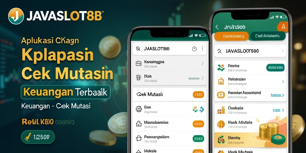 Antarmuka aplikasi JAVASLOT88 yang menampilkan cek mutasi keuangan.