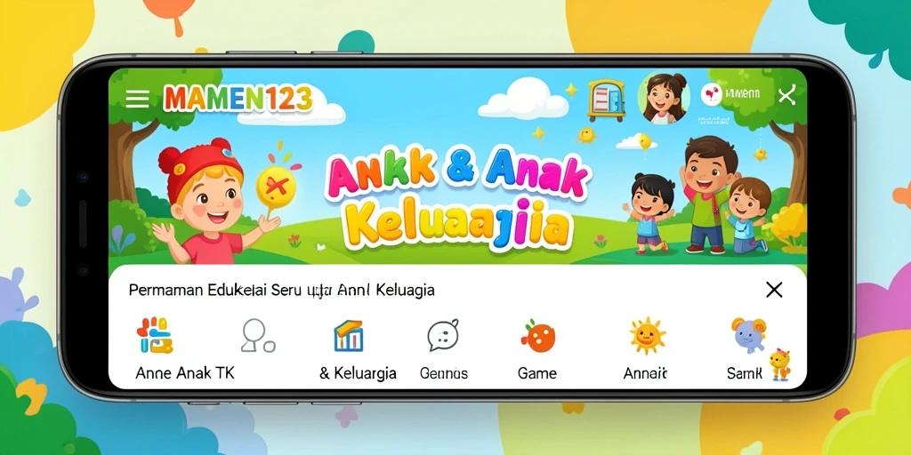 Antarmuka ceria dan ramah anak di MAMEN123.
