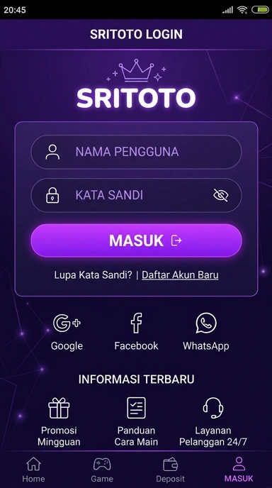 Cara Masuk Akun Sritoto dengan Mudah